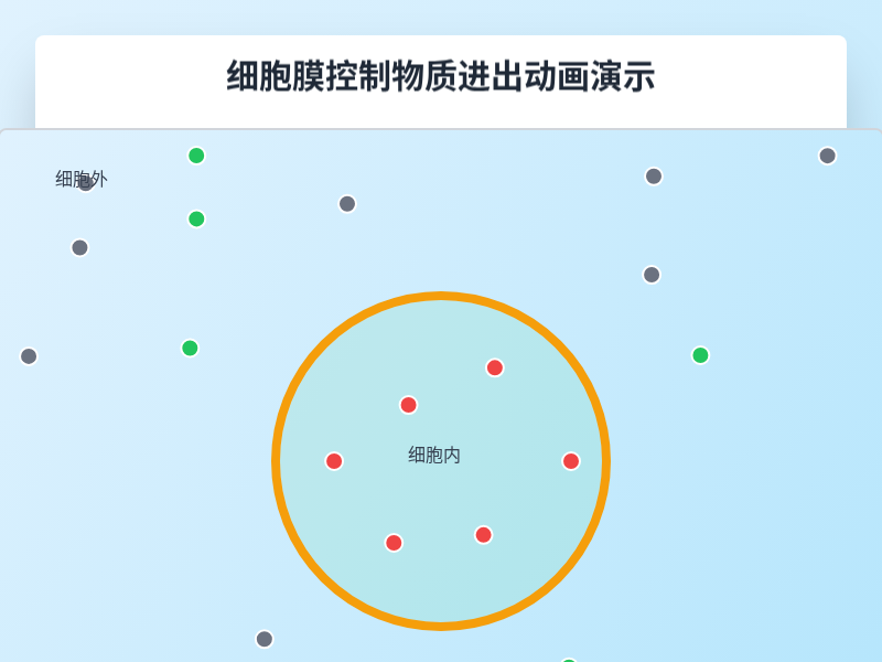 细胞膜控制物质进出动画