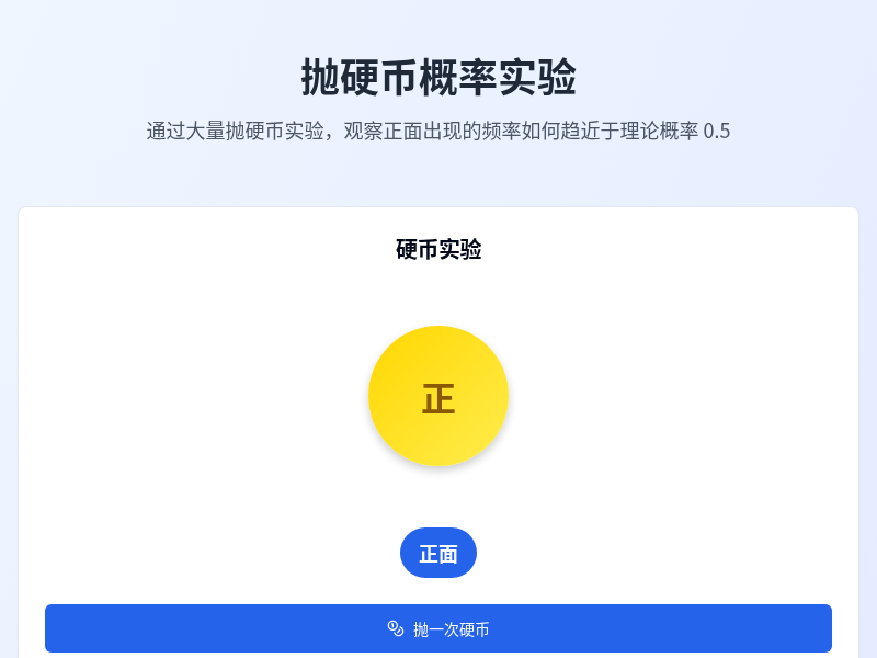 抛硬币概率教学实验