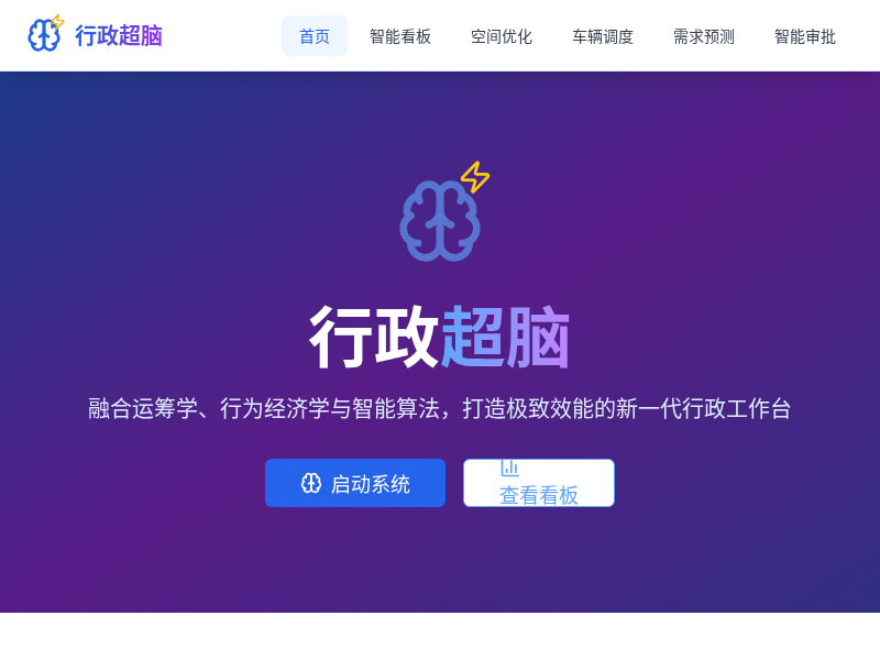 行政超脑智能管理系统