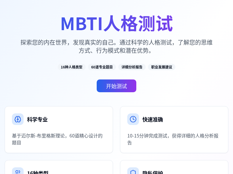 MBTI测试系统