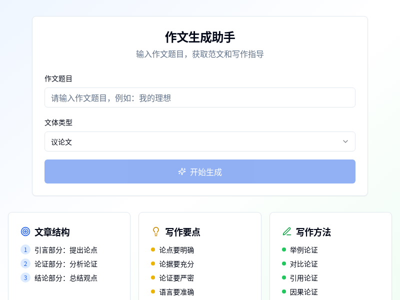 作文生成应用