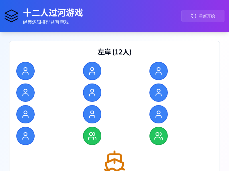 十二人过河游戏