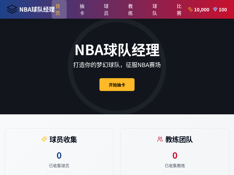 NBA球队经理页游