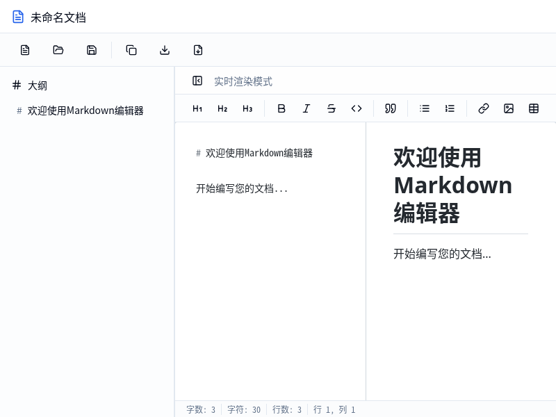 实时渲染Markdown编辑器