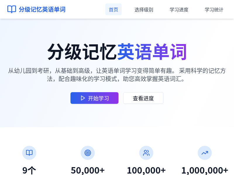 分级记忆英语单词程序