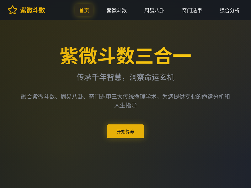 紫微斗数三合一算命软件