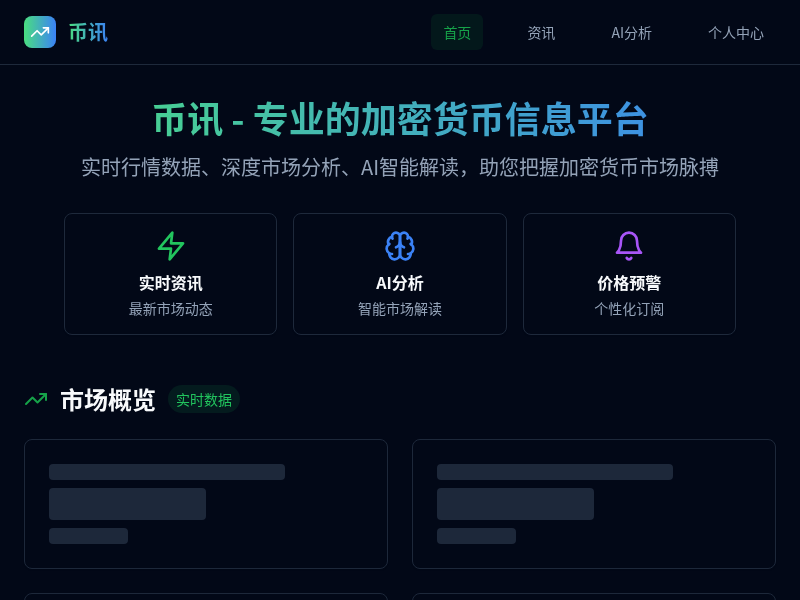 币讯（Crypto Insight）Web应用