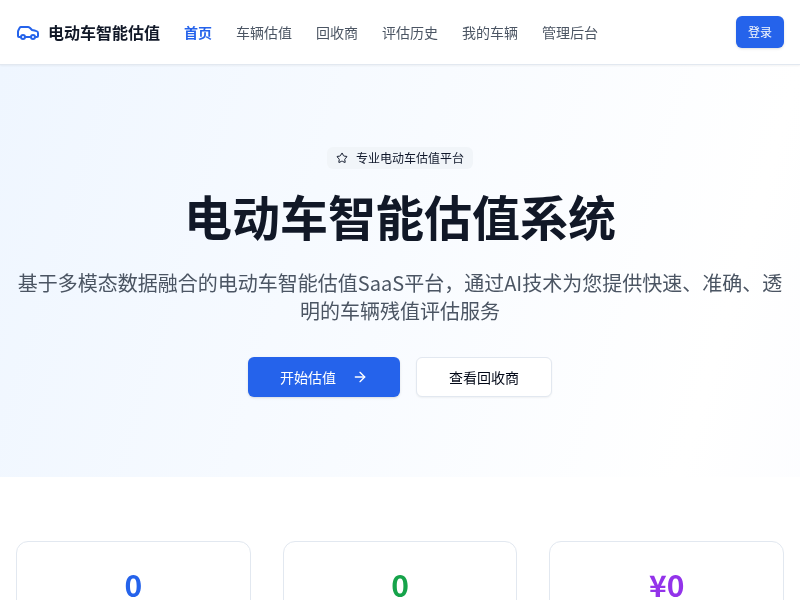 电动车智能估值系统