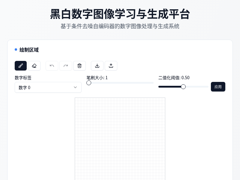 黑白数字图像学习与生成平台