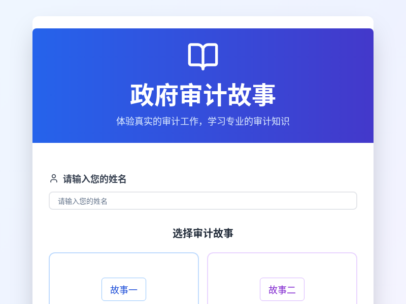 政府审计故事