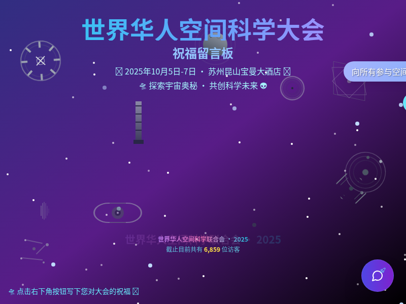 世界华人空间科学联合会祝福语留言板
