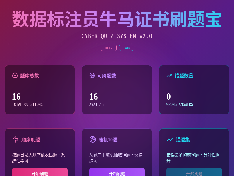 数据标注员牛马证书刷题宝（磊哥创意）