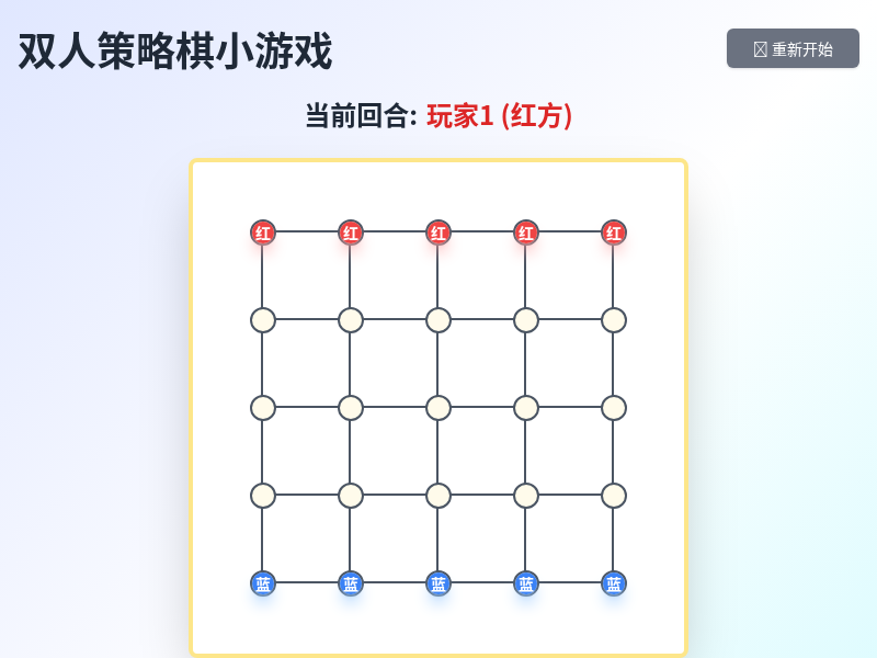 双人策略棋小游戏