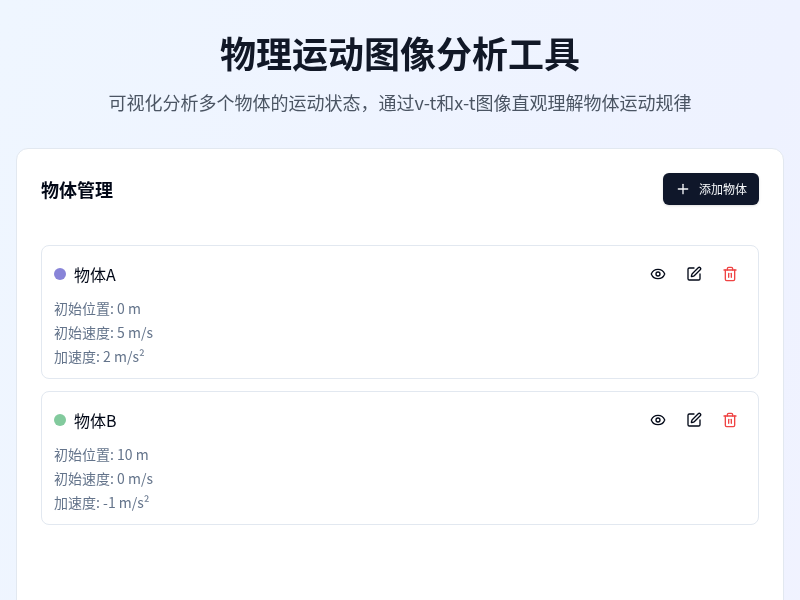 物理运动图像分析工具