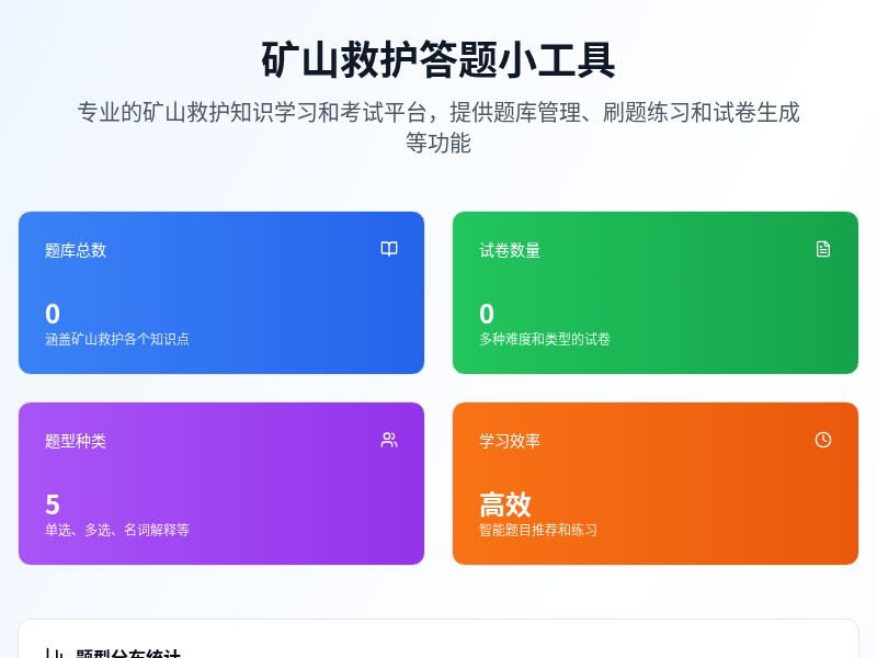 矿山救护答题小工具