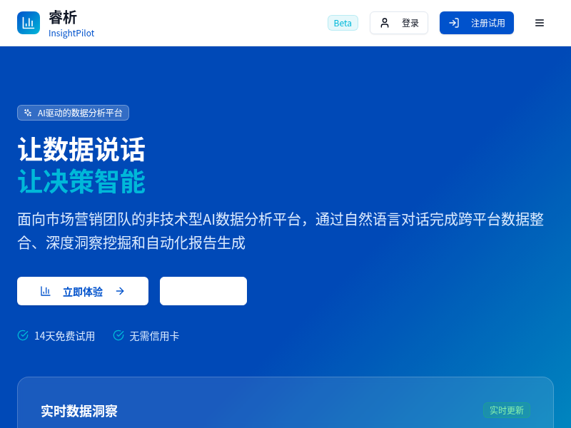 全新商业化App概念：睿析 | InsightPilot