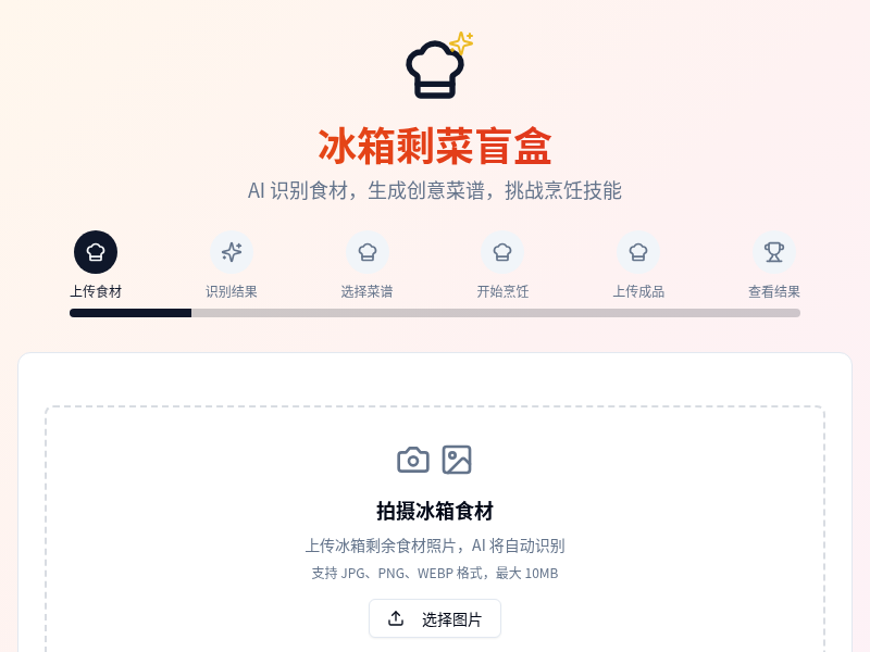 冰箱剩菜盲盒小程序