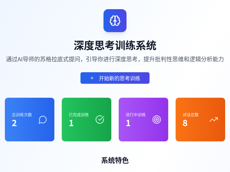 深度思考训练系统