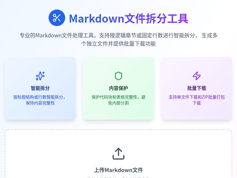 Markdown文件拆分工具