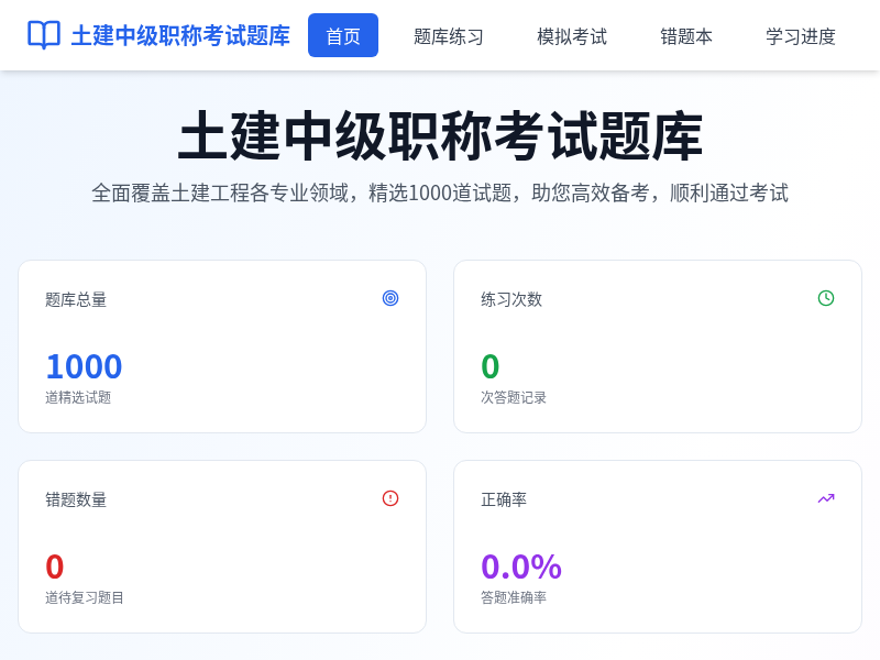 土建中级职称考试题库系统