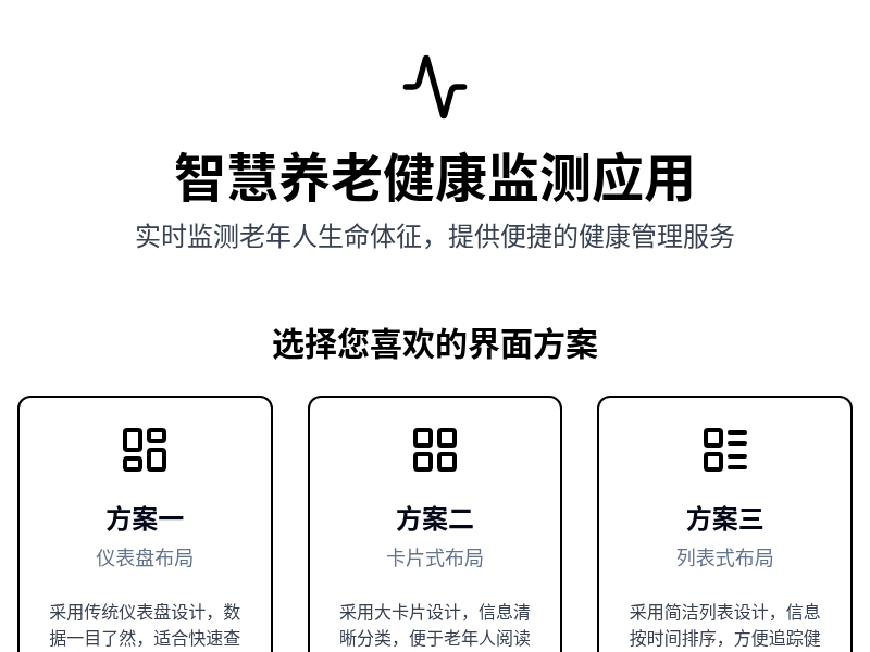 智慧养老健康监测应用