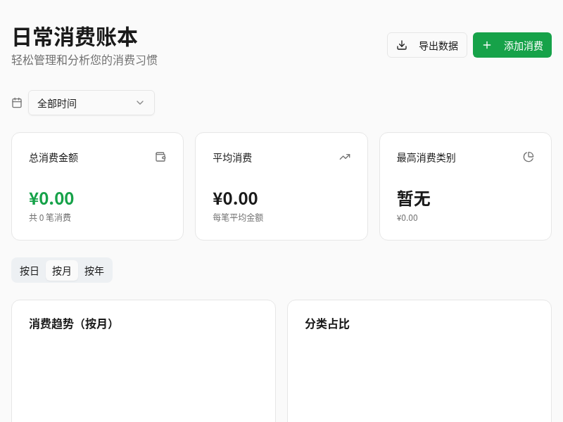 日常消费账本统计工具