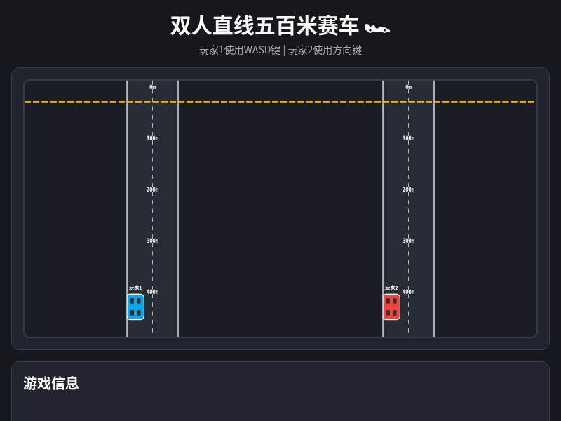 双人直线五百米赛车